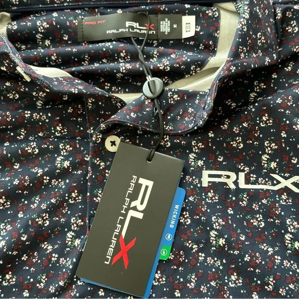 NWT RLX Ralph Lauren Lightweight Airflow Golf Polo T Shirt M